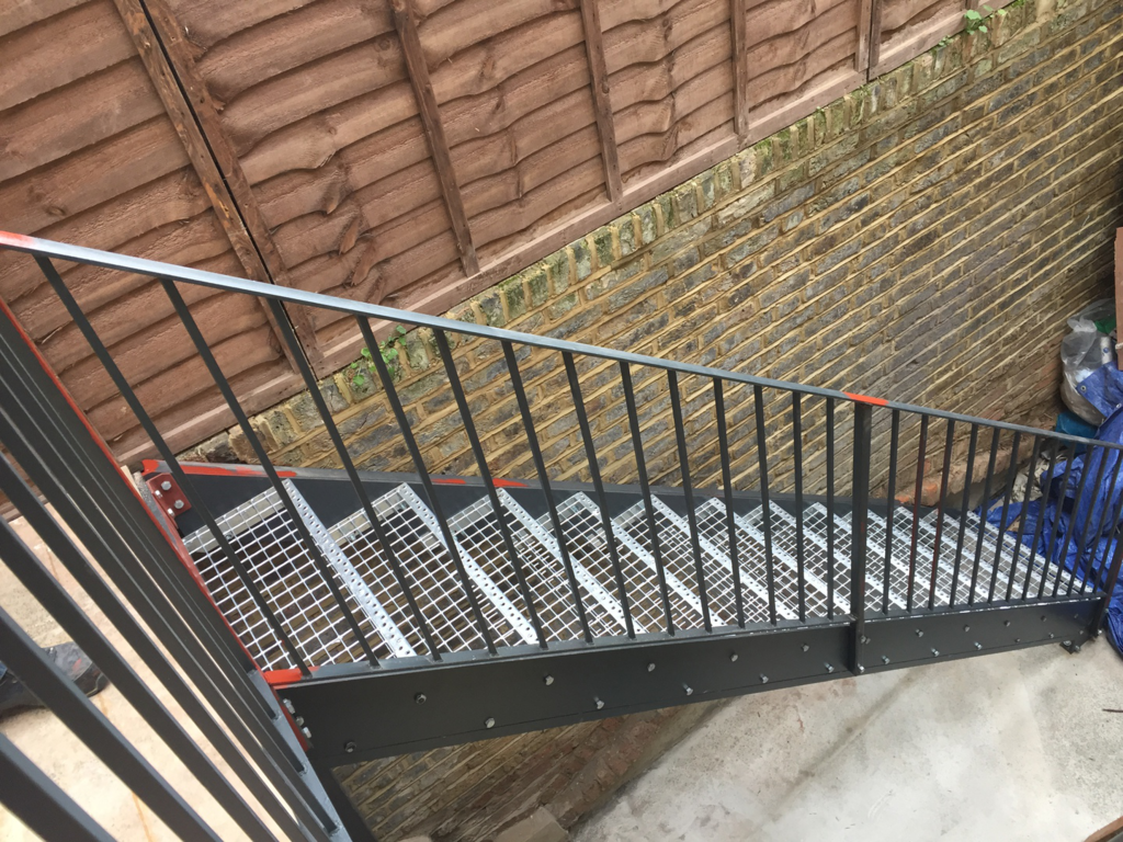 View of Metric Steel metal staircases , balcony railings , interior and ...